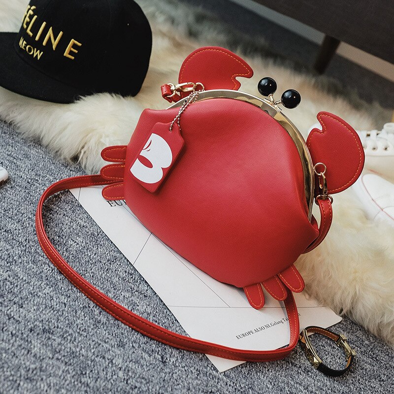 Crab Shaped Crossbody Messenger Bag