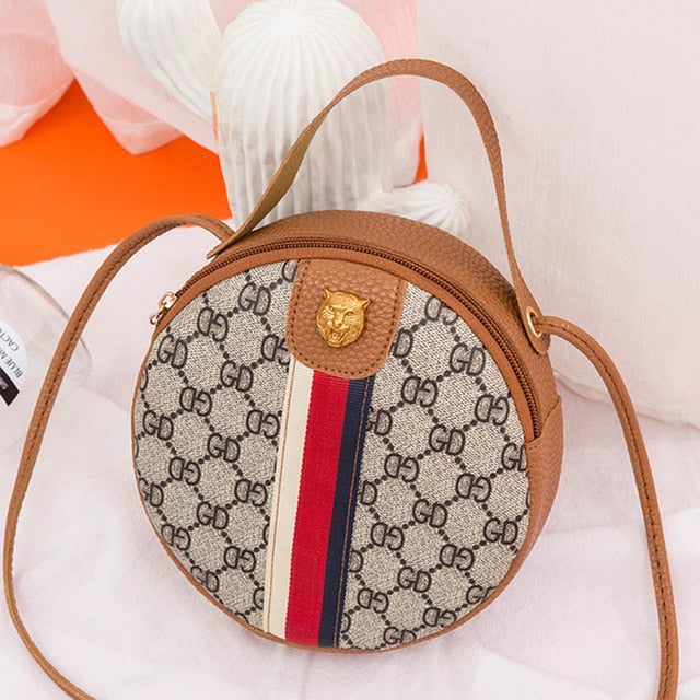 Tiger Head PU Leather Crossbody Bag