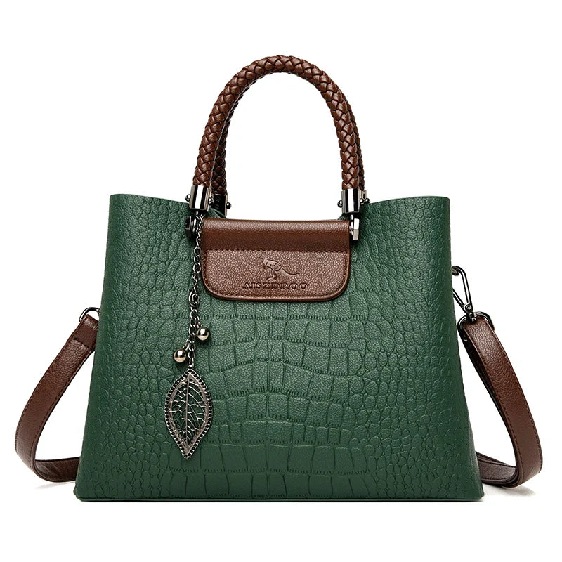 Soft Leather Crossbody Tote
