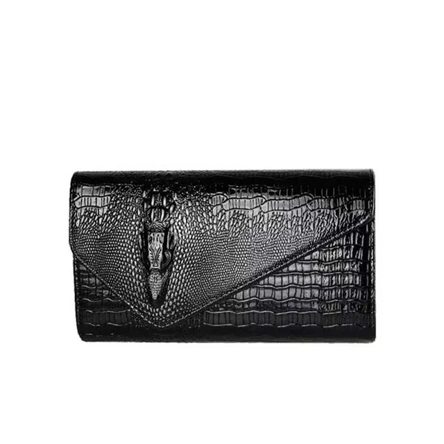 Snakeskin Chain Crossbody Messenger Bag