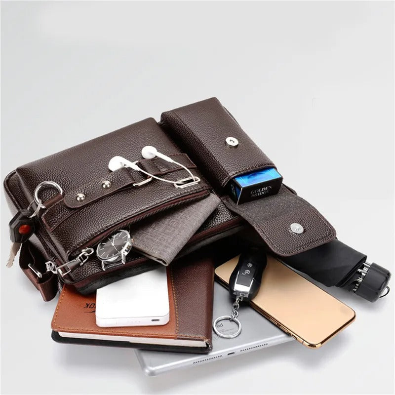 Men's PU Leather iPad Crossbody Bag