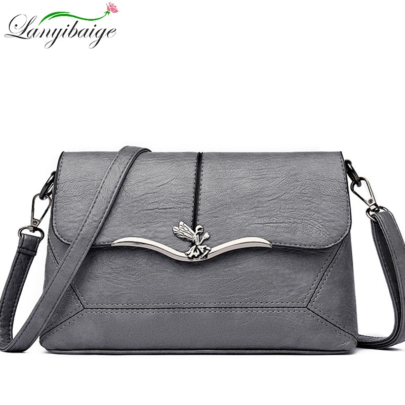 Soft Leather Fashion Tote Crossbody