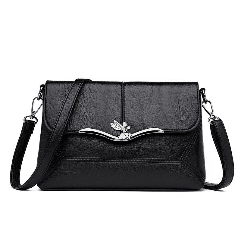 Soft Leather Fashion Tote Crossbody