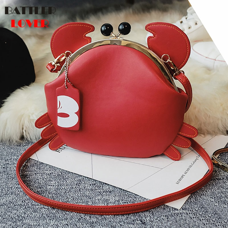 Crab Shaped Crossbody Messenger Bag
