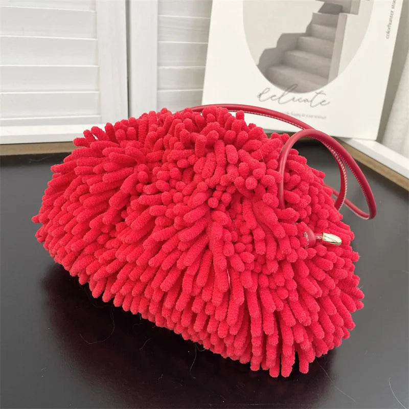 Plush Cloud Dumpling Crossbody Bag