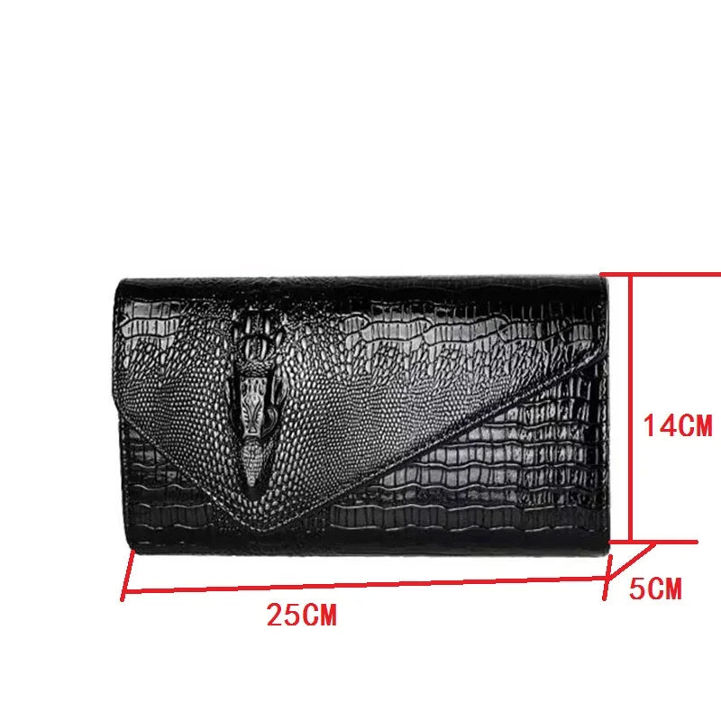 Snakeskin Chain Crossbody Messenger Bag
