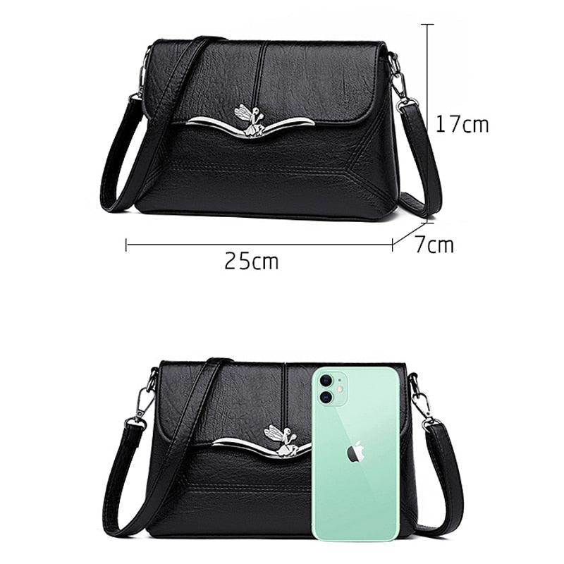 Soft Leather Fashion Tote Crossbody