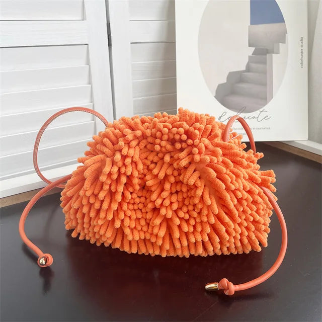Plush Cloud Dumpling Crossbody Bag