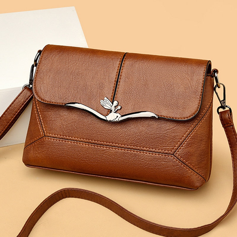 Soft Leather Fashion Tote Crossbody