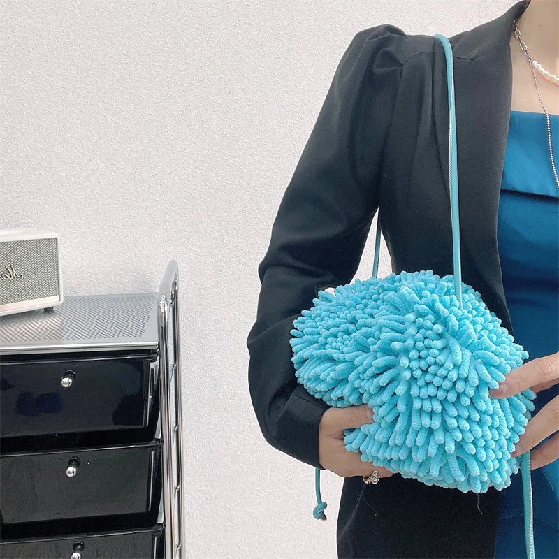 Plush Cloud Dumpling Crossbody Bag