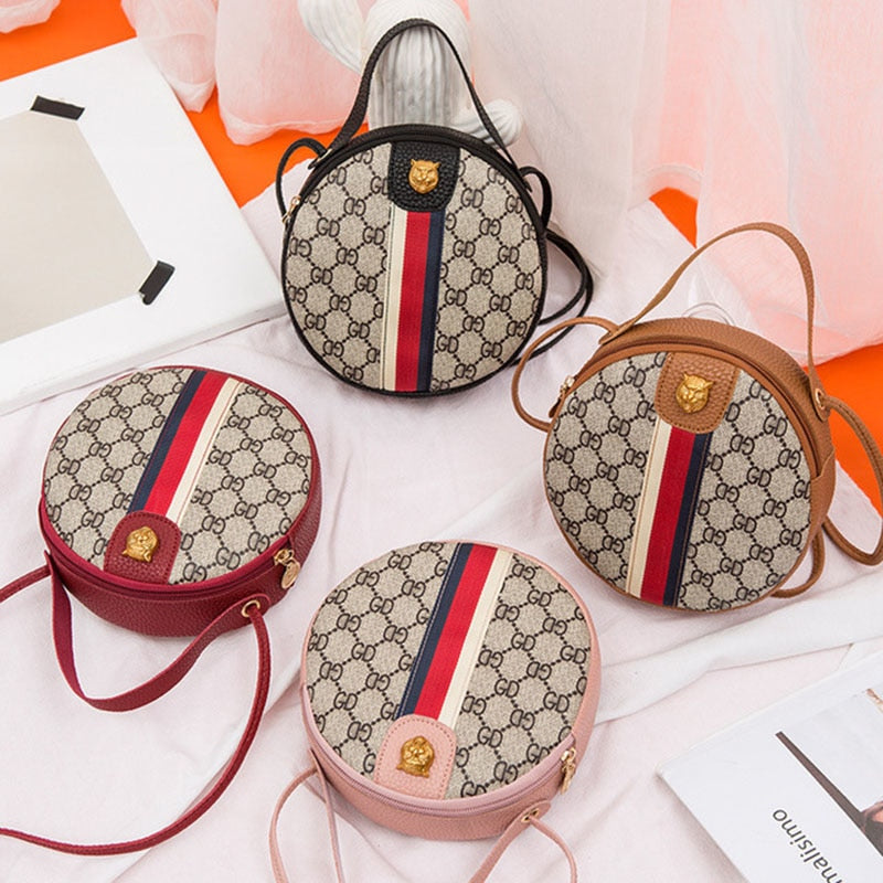 Tiger Head PU Leather Crossbody Bag