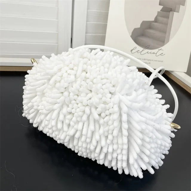 Plush Cloud Dumpling Crossbody Bag