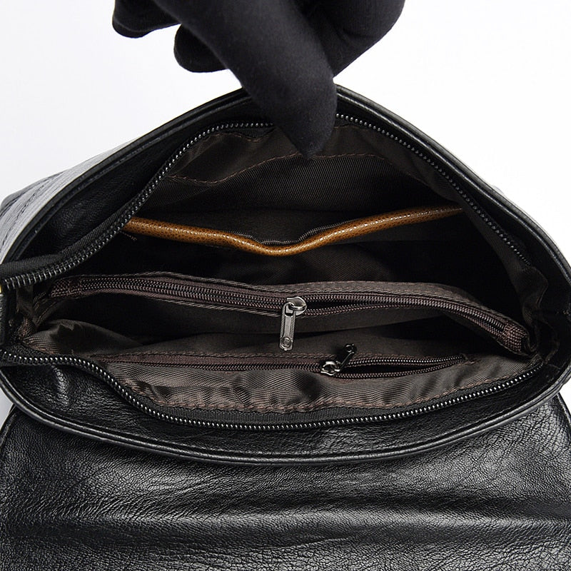 Soft Leather Fashion Tote Crossbody