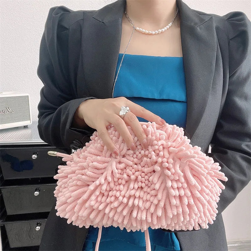 Plush Cloud Dumpling Crossbody Bag