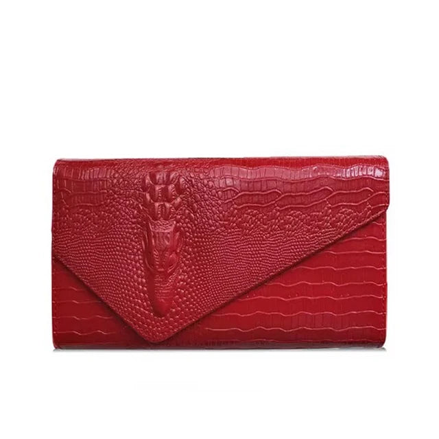 Snakeskin Chain Crossbody Messenger Bag