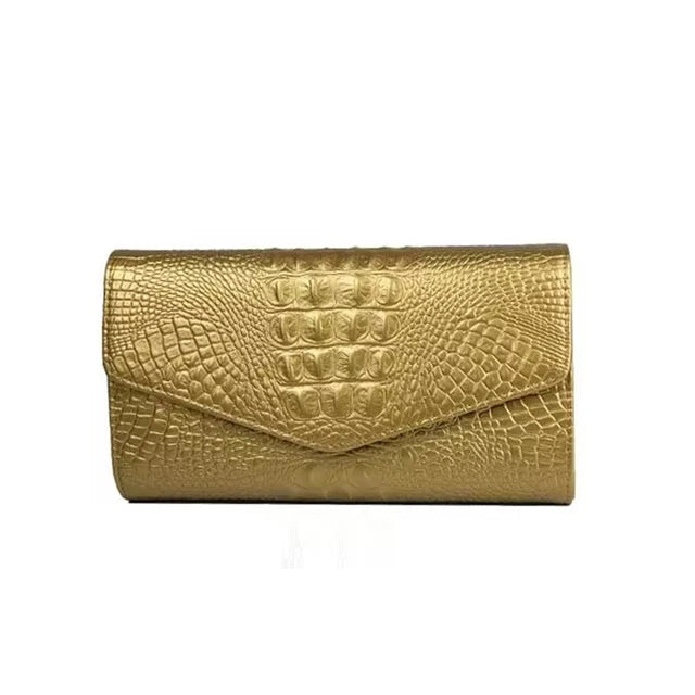 Snakeskin Chain Crossbody Messenger Bag