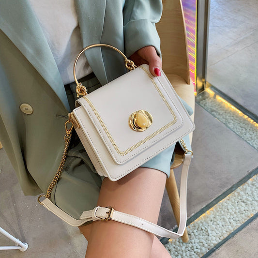 Mini Leather Crossbody Bag with Short Handle