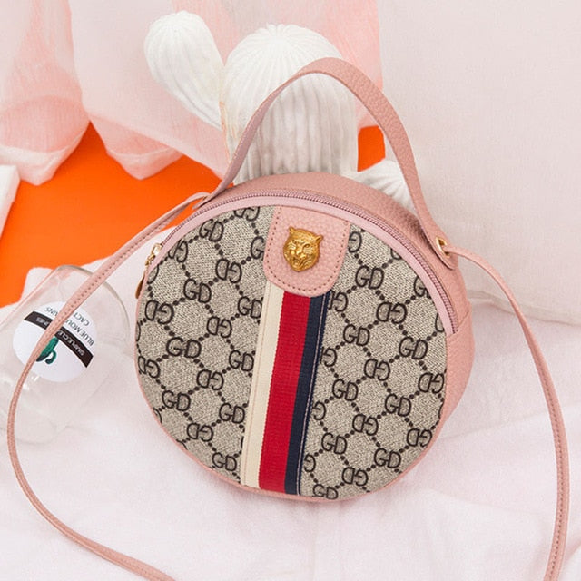 Tiger Head PU Leather Crossbody Bag