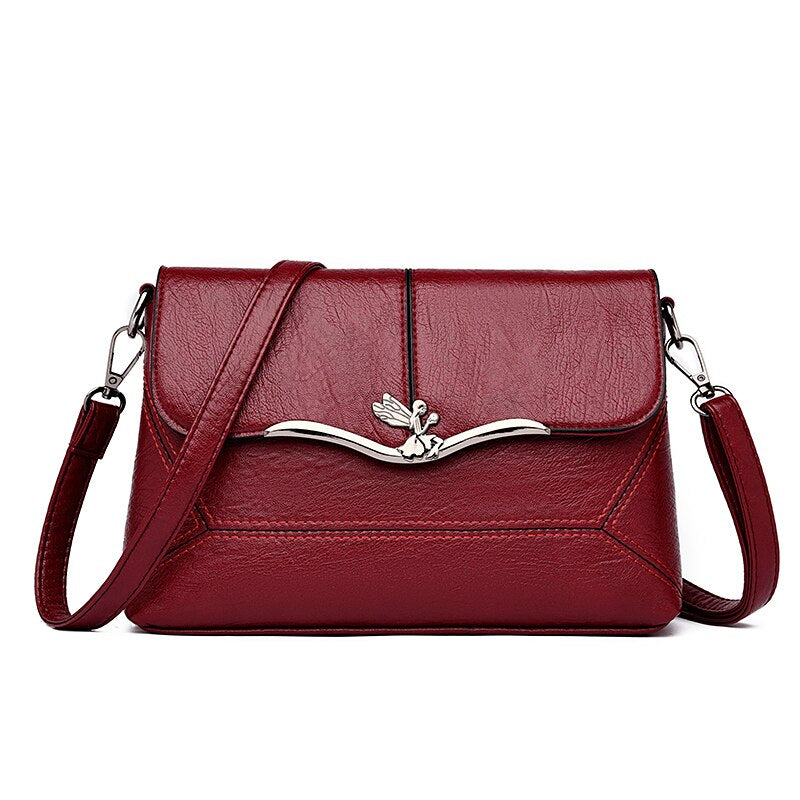 Soft Leather Fashion Tote Crossbody