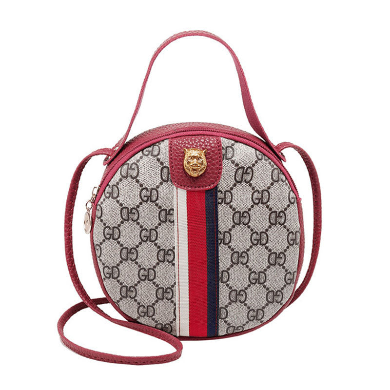 Tiger Head PU Leather Crossbody Bag