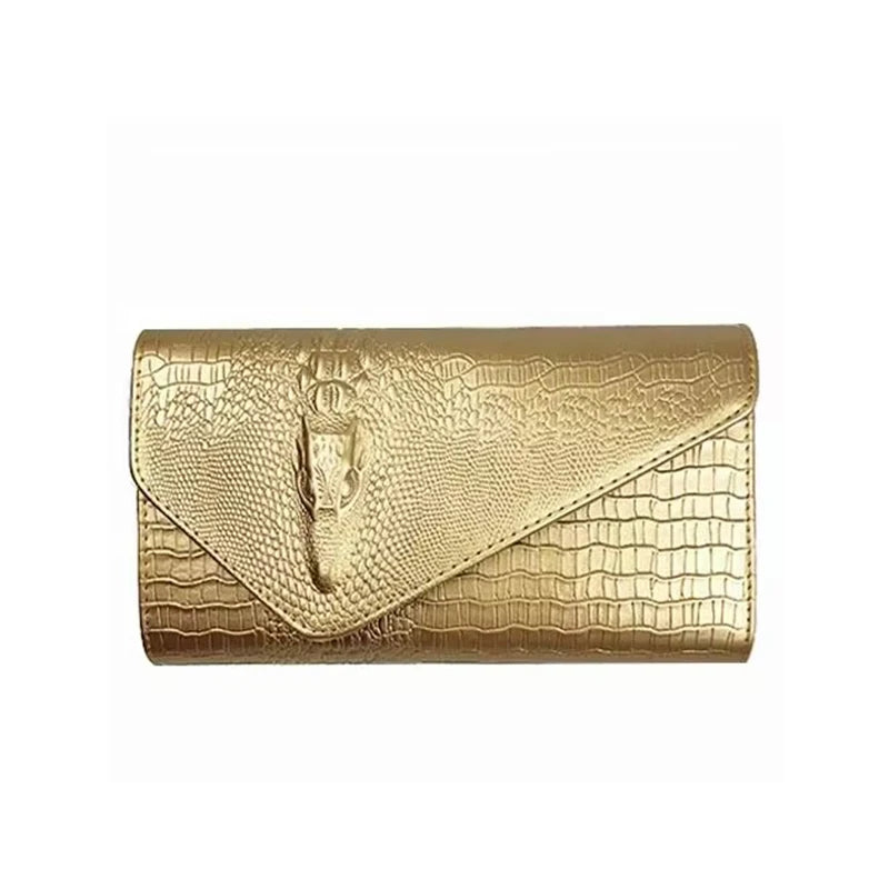 Snakeskin Chain Crossbody Messenger Bag