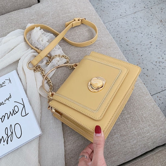 Mini Leather Crossbody Bag with Short Handle