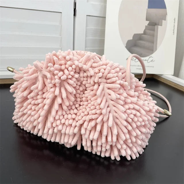 Plush Cloud Dumpling Crossbody Bag