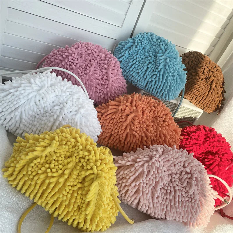 Plush Cloud Dumpling Crossbody Bag