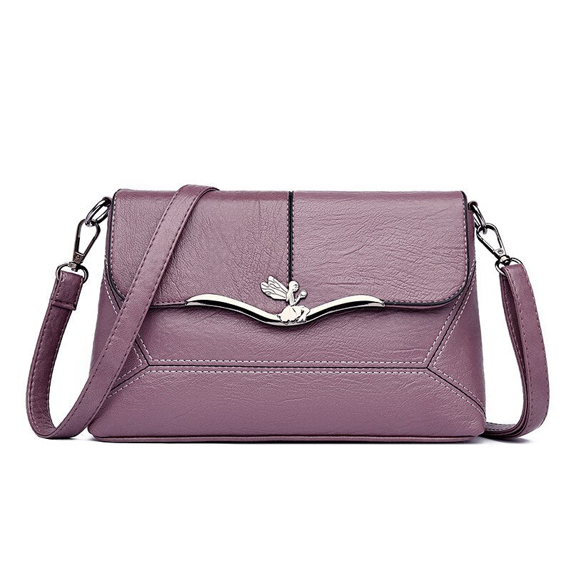 Soft Leather Fashion Tote Crossbody