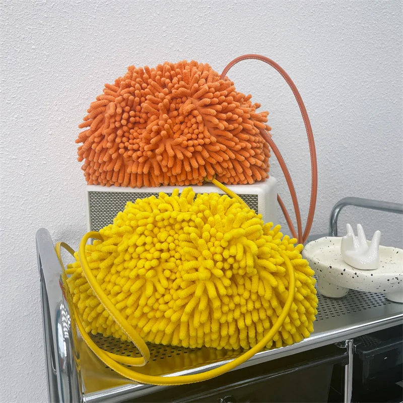 Plush Cloud Dumpling Crossbody Bag