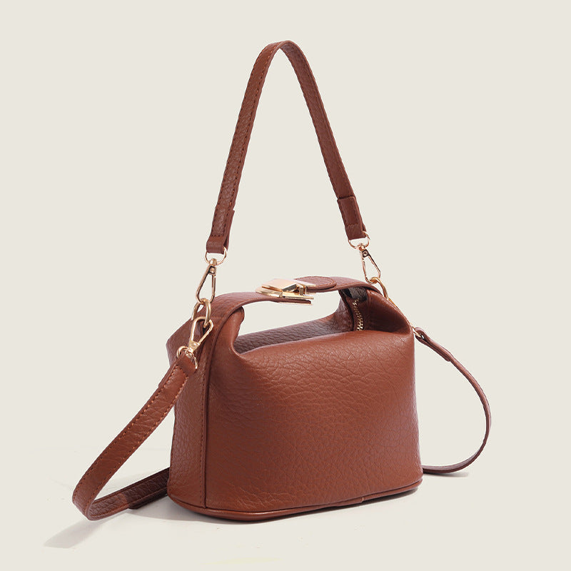 Red Brown Box Crossbody Lunch Bag