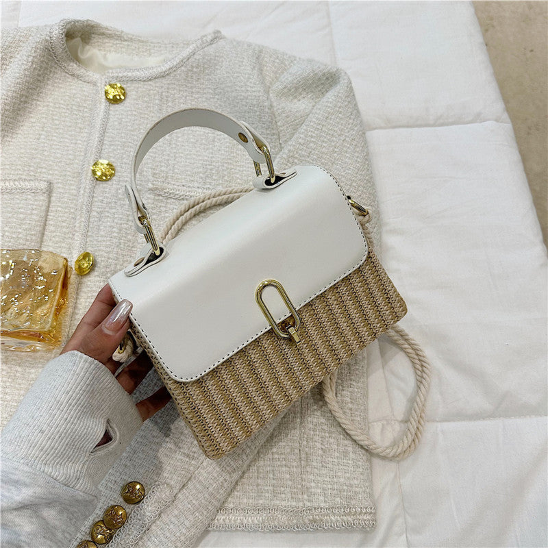 Rattan Woven Crossbody Straw Bag