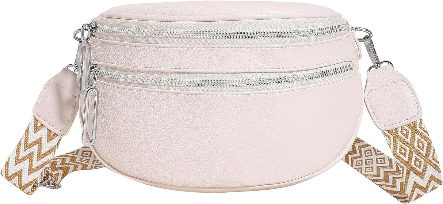Wide Strap Modern Crossbody Bag