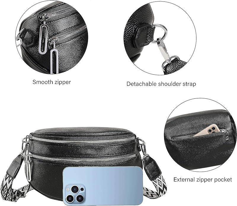 Wide Strap Modern Crossbody Bag