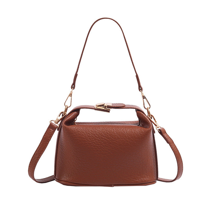 Red Brown Box Crossbody Lunch Bag