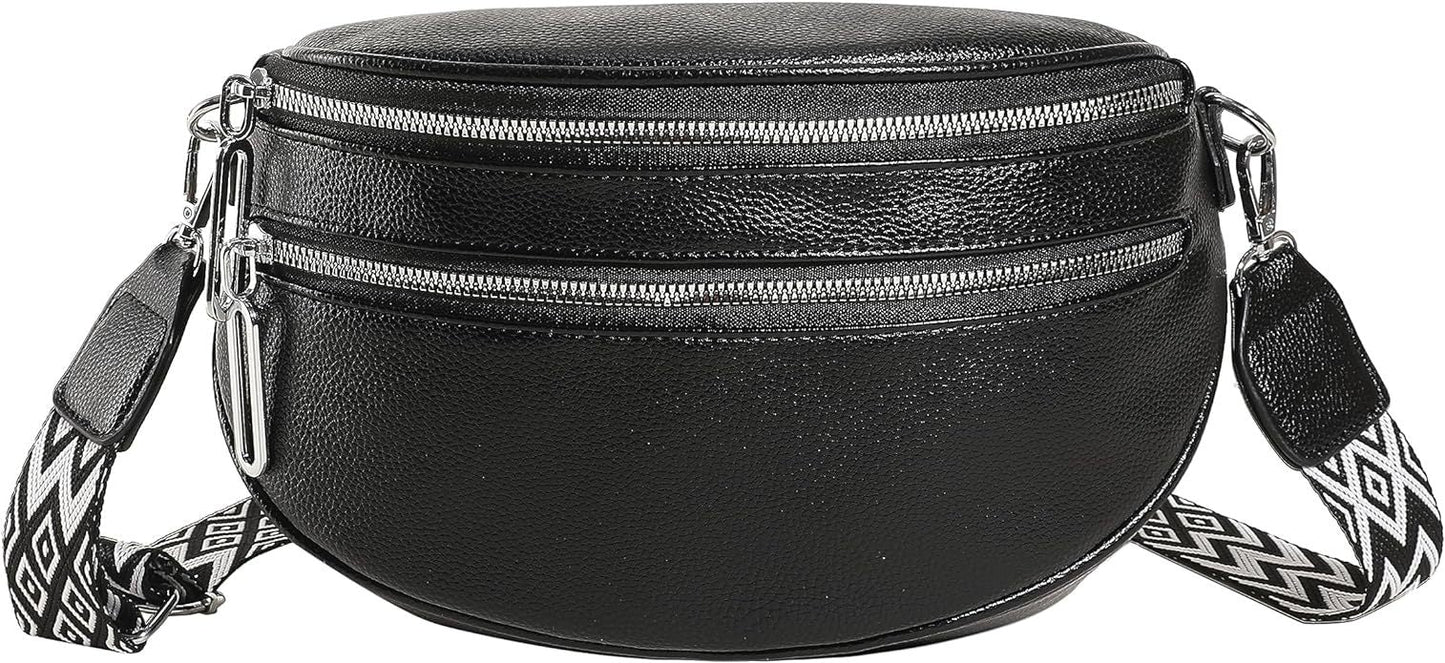 Wide Strap Modern Crossbody Bag