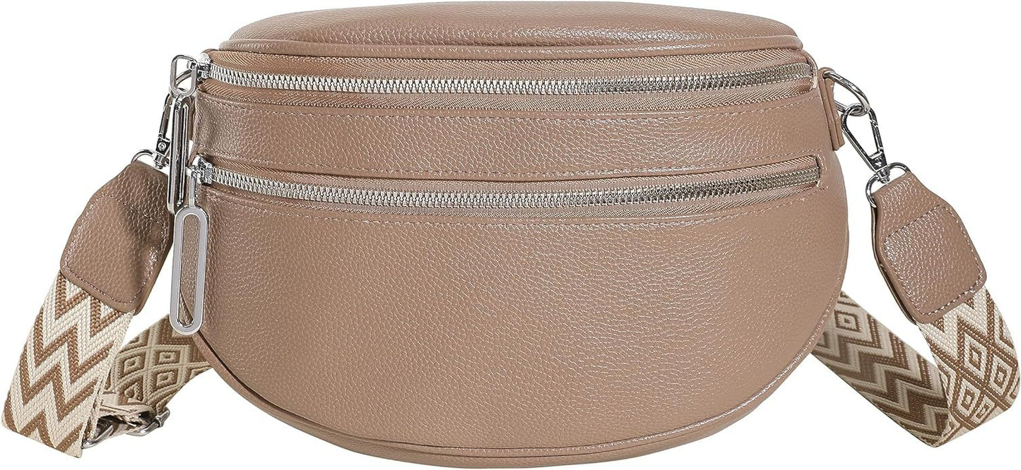 Wide Strap Modern Crossbody Bag