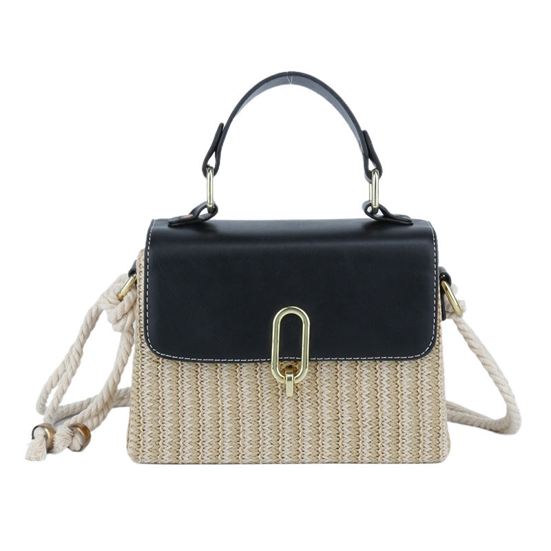 Rattan Woven Crossbody Straw Bag