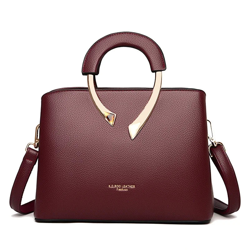 Leather Casual Crossbody Tote