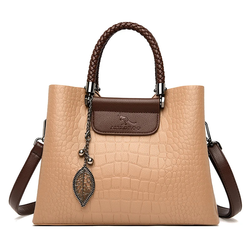 Soft Leather Crossbody Tote