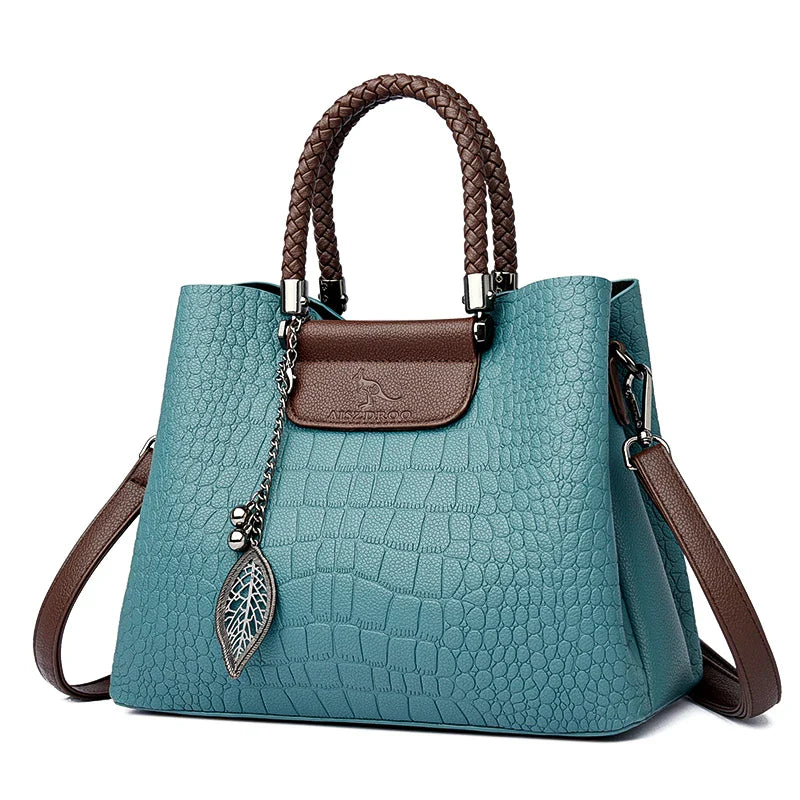 Soft Leather Crossbody Tote