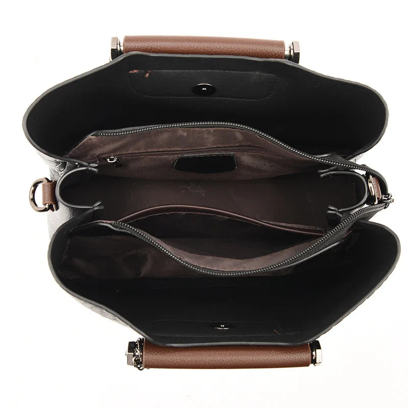 Soft Leather Crossbody Tote