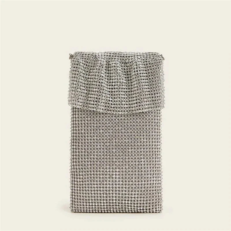 Diamond Metal Mesh Evening Clutch