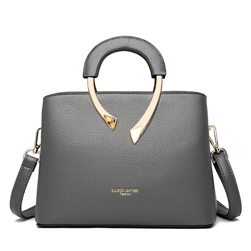 Leather Casual Crossbody Tote