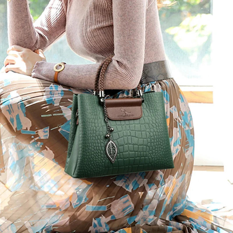 Soft Leather Crossbody Tote