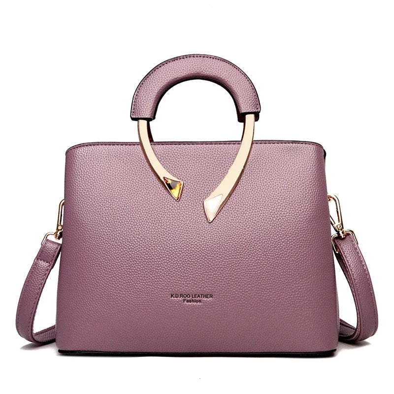 Leather Casual Crossbody Tote