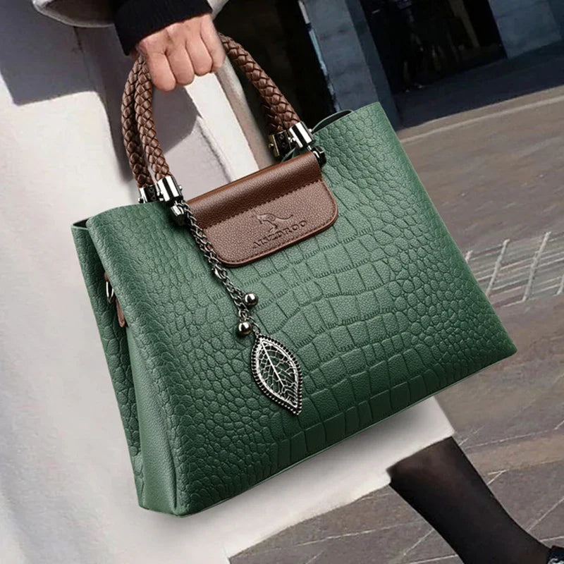Soft Leather Crossbody Tote