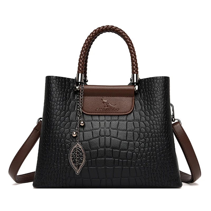 Soft Leather Crossbody Tote