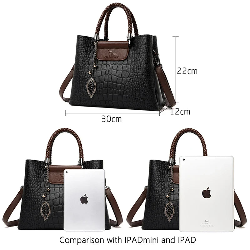 Soft Leather Crossbody Tote