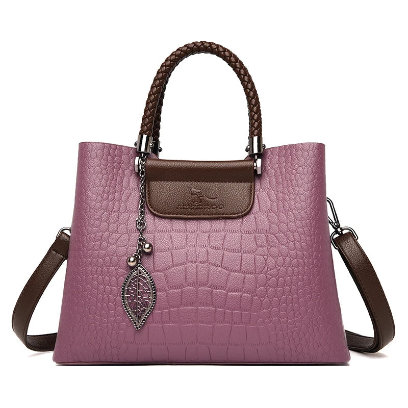 Soft Leather Crossbody Tote